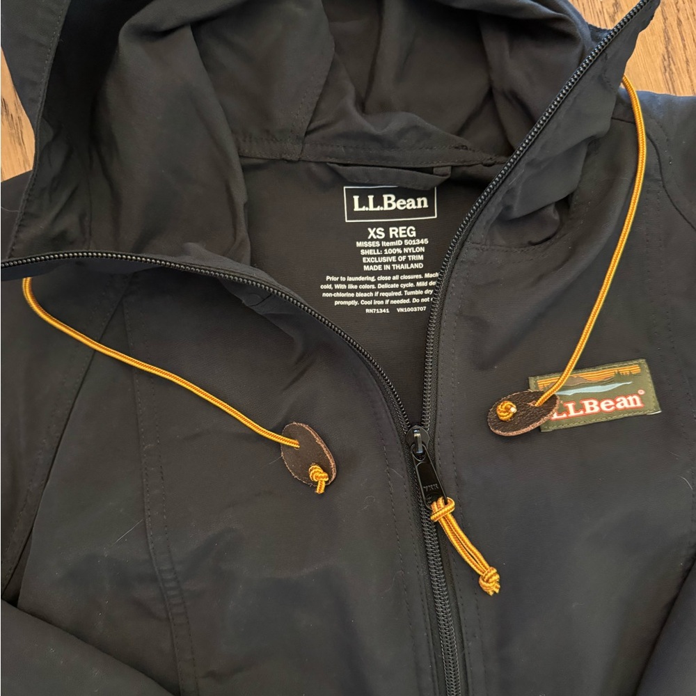 L.L. Bean Black Jacket with Gold Accents